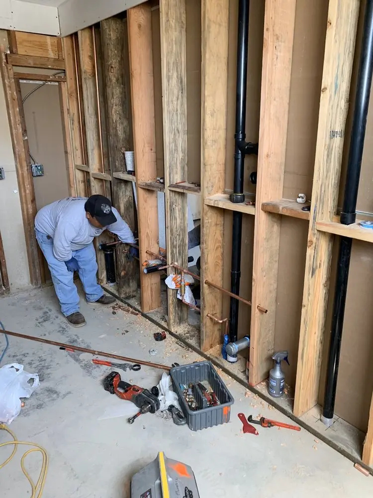 Commercial rough-in plumbing for Gas Line Repair in Goldsboro